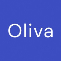 The logo of OLIVA with sky blue background