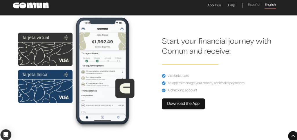 Start your financial journey with comun