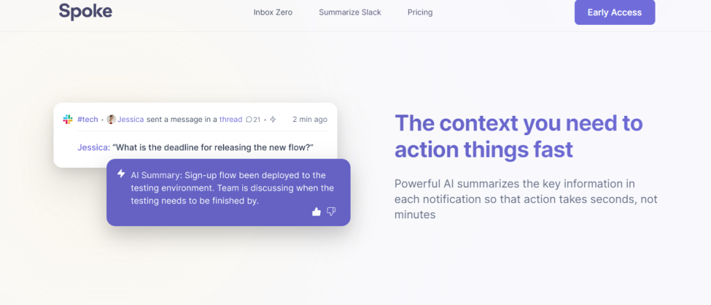 Spoke.ai provides the context you need to action fast 
