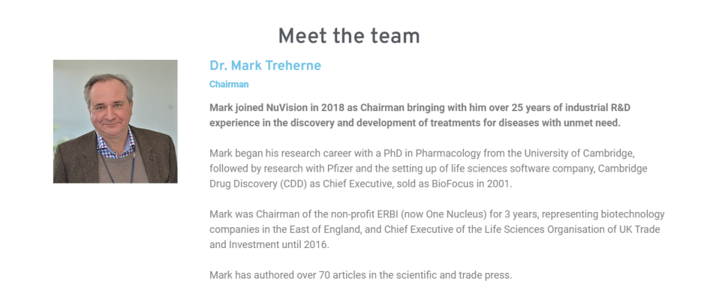 Meet the team member and chairman of the nuvision
