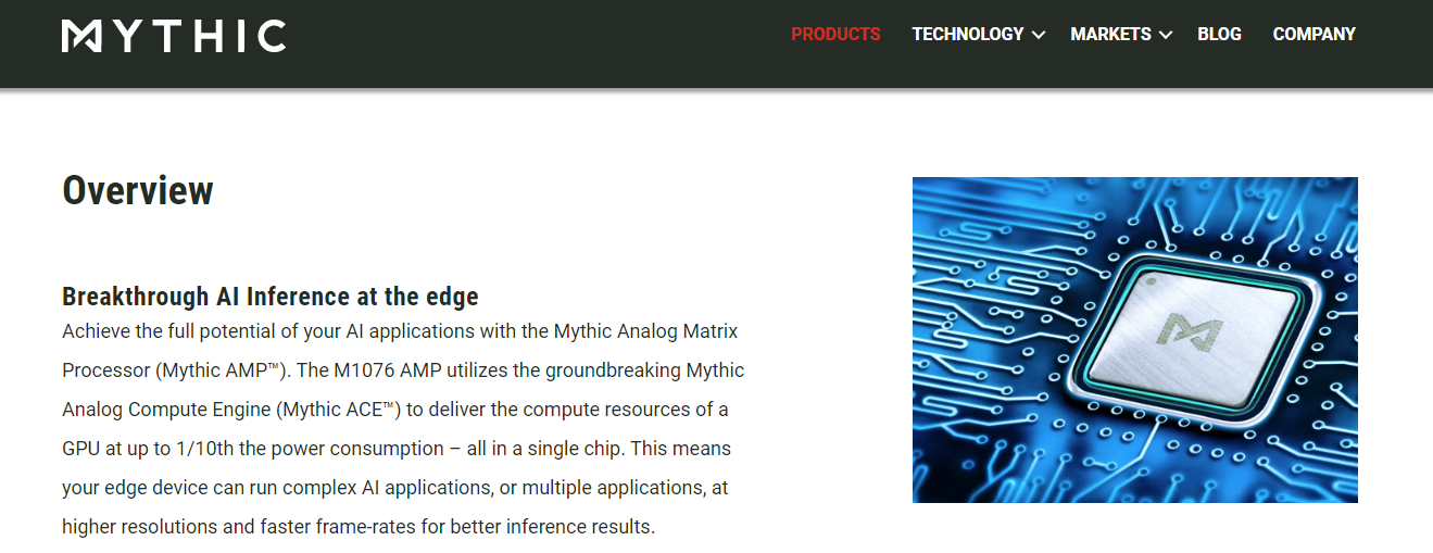 Mythic Raises $13 M to Fuel AI with Unified Hardware and Software Platform