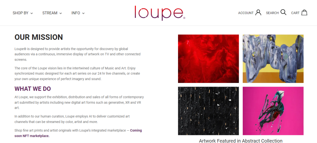 The mission of Loupe Art + Music
