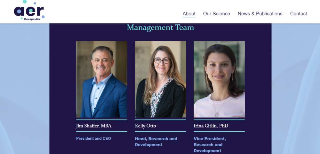 The Management team of Aer Therapeutics
