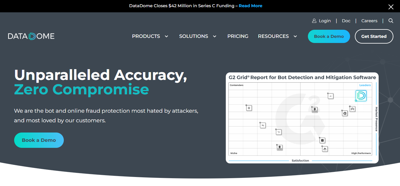 DataDome Raises $42M in Series C Funding with Elephant, ISAI, and InfraVia Capital Partners