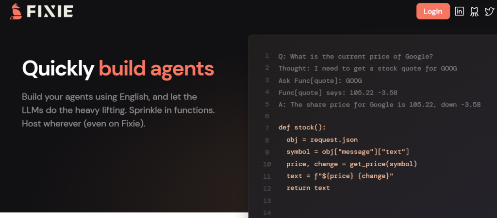 Quickly build agents with Fixie.ai