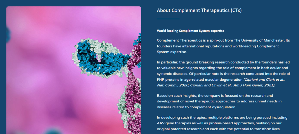 About the complement therapeutics