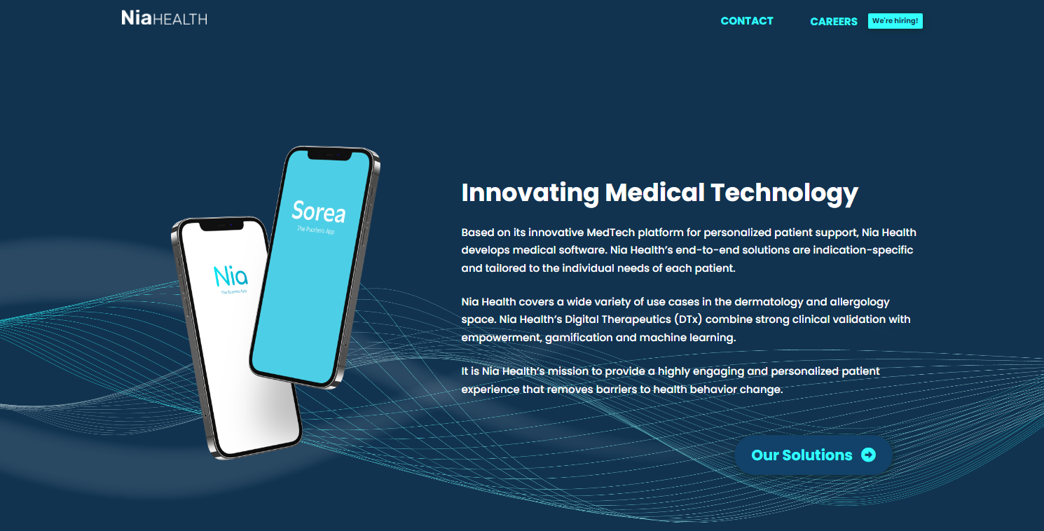 Nia Health GmbH Secures $3.75 Million in Seed Funding Round to Revolutionize Medical Software for Chronic Skin Conditions.